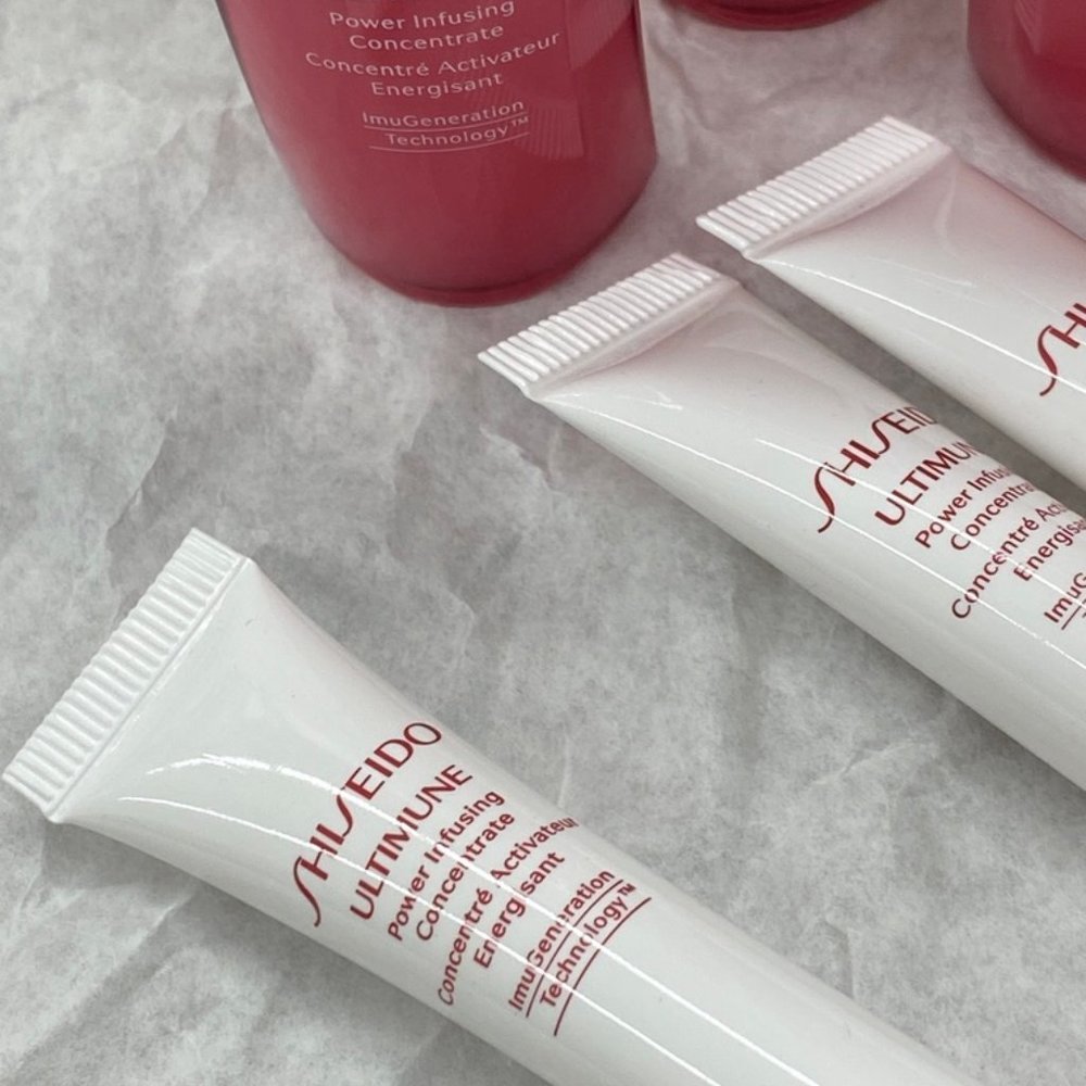 Shideido 7 pack - 4 Ultimune Moisture bottles & 3 Ultimune eye Tubes  NEW Fresh - Picture 2 of 3